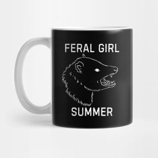 Feral Girl Summer Opossum Vintage Mug